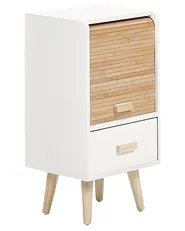 1 Drawer Bedside Table NESIKA White_934786