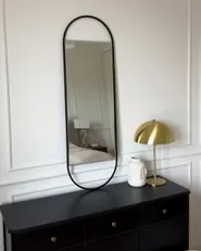 Wall Mirror VALLERY 40 cm 120 cm Metal Black_979811