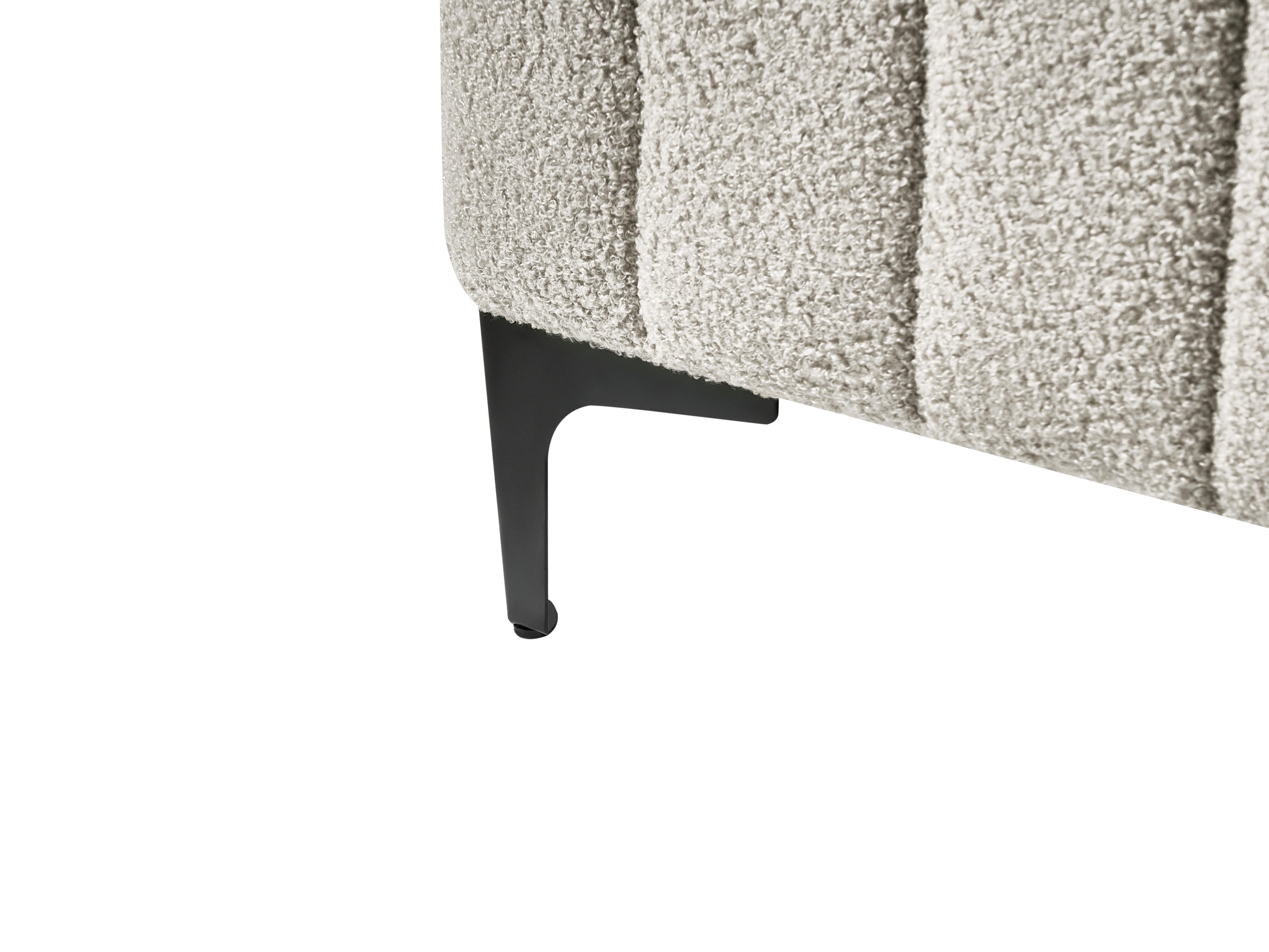 Letto Bouclé LUNAN 120 x 200 cm Beige_1025650