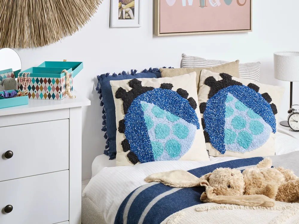 Set di 2 cuscini LADYBIRD Cotone 45 x 45 cm Multicolore_1079179