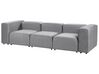 3 Seater Modular Velvet Sofa Grey FALSTERBO_919390