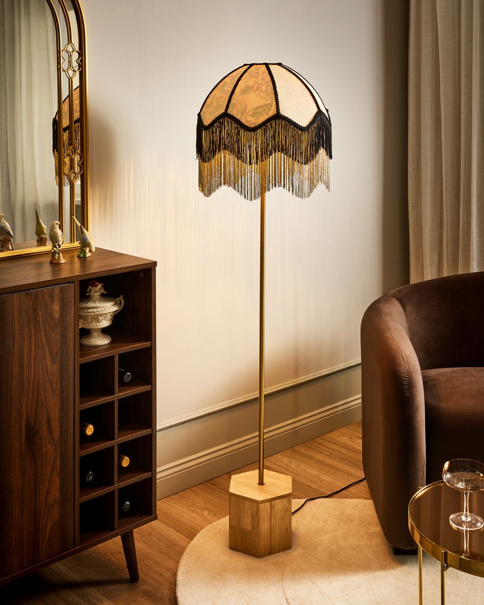 Lampadaire UMGUZA Métal Doré