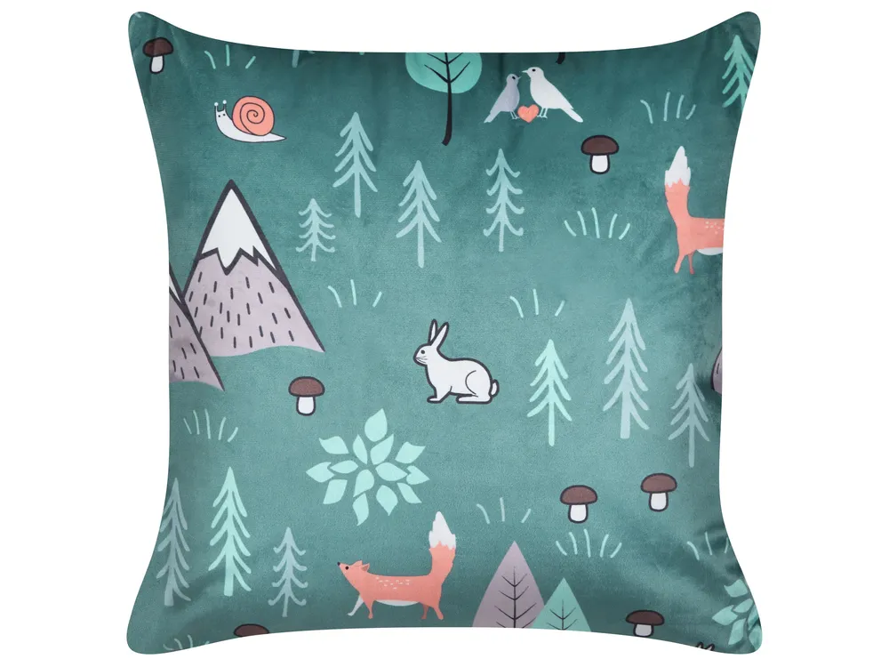 Set di 2 cuscini FOOTHILL Velluto 45 x 45 cm Verde menta_879446