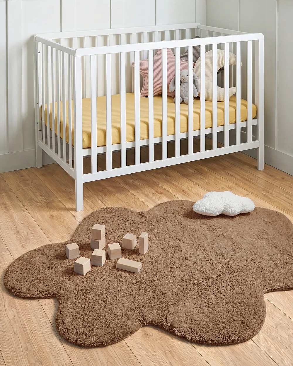 Tappeto per bambini HODKA  Marrone chiaro 80 x 120 cm Cotone con cuscino