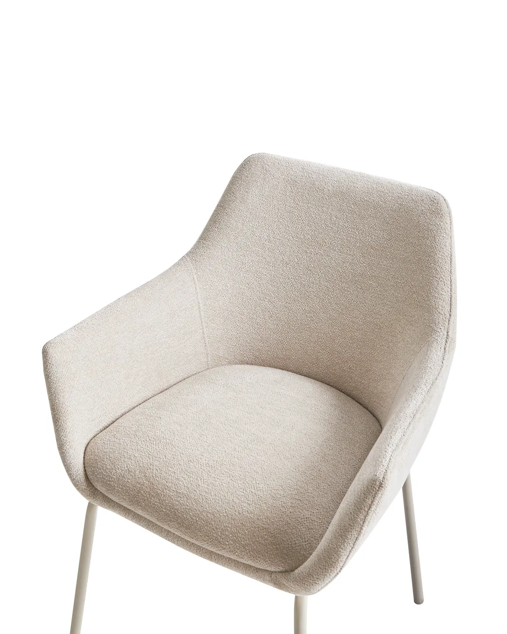 Set of 2 Dining Chairs BOWDON Chenille Light Beige_968415