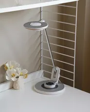 Lampada da scrivania a LED CORVUS con dimmer Metallo Bianco/Argento_987814