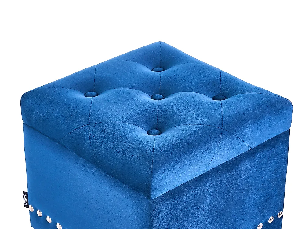 Storage Pouffe LORETTO Velvet Dark Blue_1190605