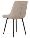 Lot de 2 chaises de salle à manger en velours taupe MELROSE_885804