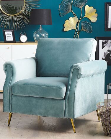 Velvet Armchair Mint Green VIETAS