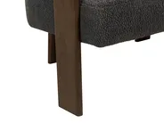 Sofa 2 Seater ILBRO Boucle Black/ Dark Brown_984891