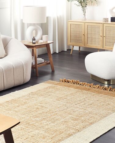 Jute Area Rug 160 x 230 cm Beige DEDEMLI