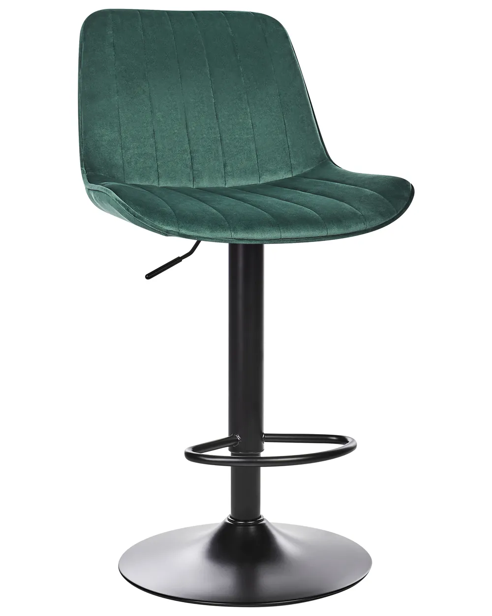 Set of 2 Bar Chairs DUBROVNIK Swivel Velvet Emerald Green_913972