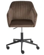 Desk Chair VENICE Velvet Brown_1057492