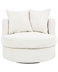 Swivel Armchair DALBY Fabric Light Beige_871391