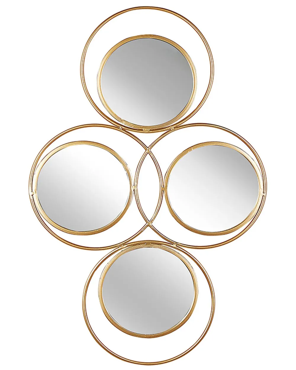Lustro ścienne LESCAR 50 cm 80 cm Metal Złoty
