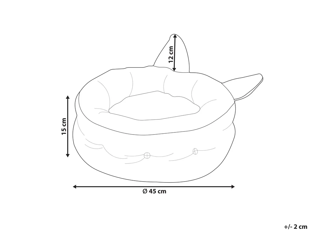 Pet Bed KEPEZ Fabric Grey_826738