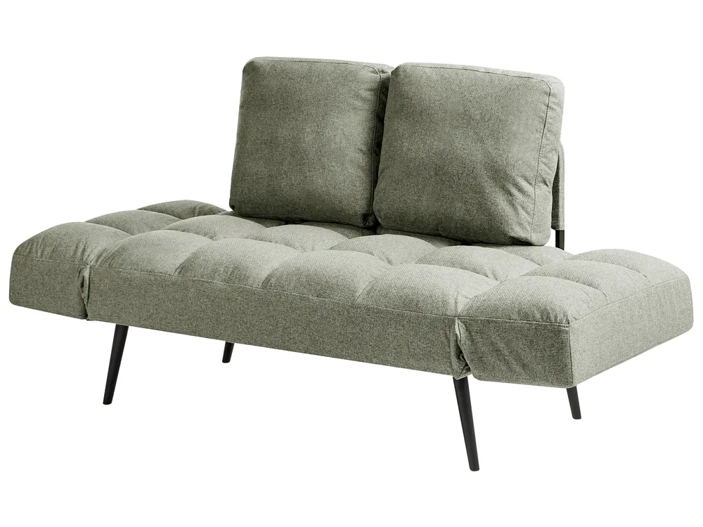 Sofa Bed 2 Seater BREKKE Fabric Light Green_1068050