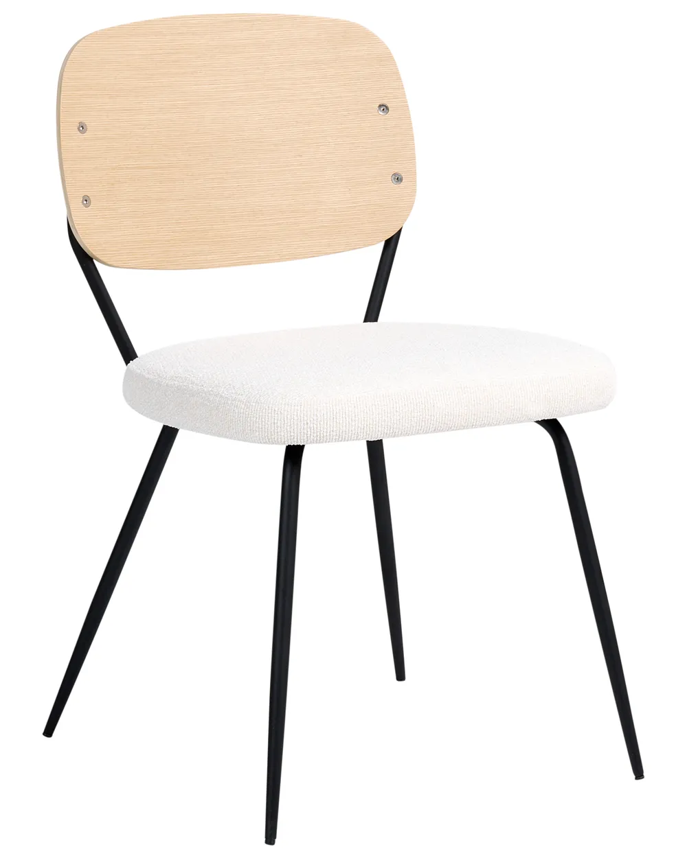 Set of 2 Dining Chairs EILEEN Boucle Off-White_1058335