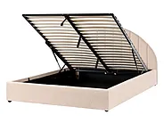 Ottoman Bed CHADENET Boucle Light Beige 140 x 200 cm (EU Double)_1151057