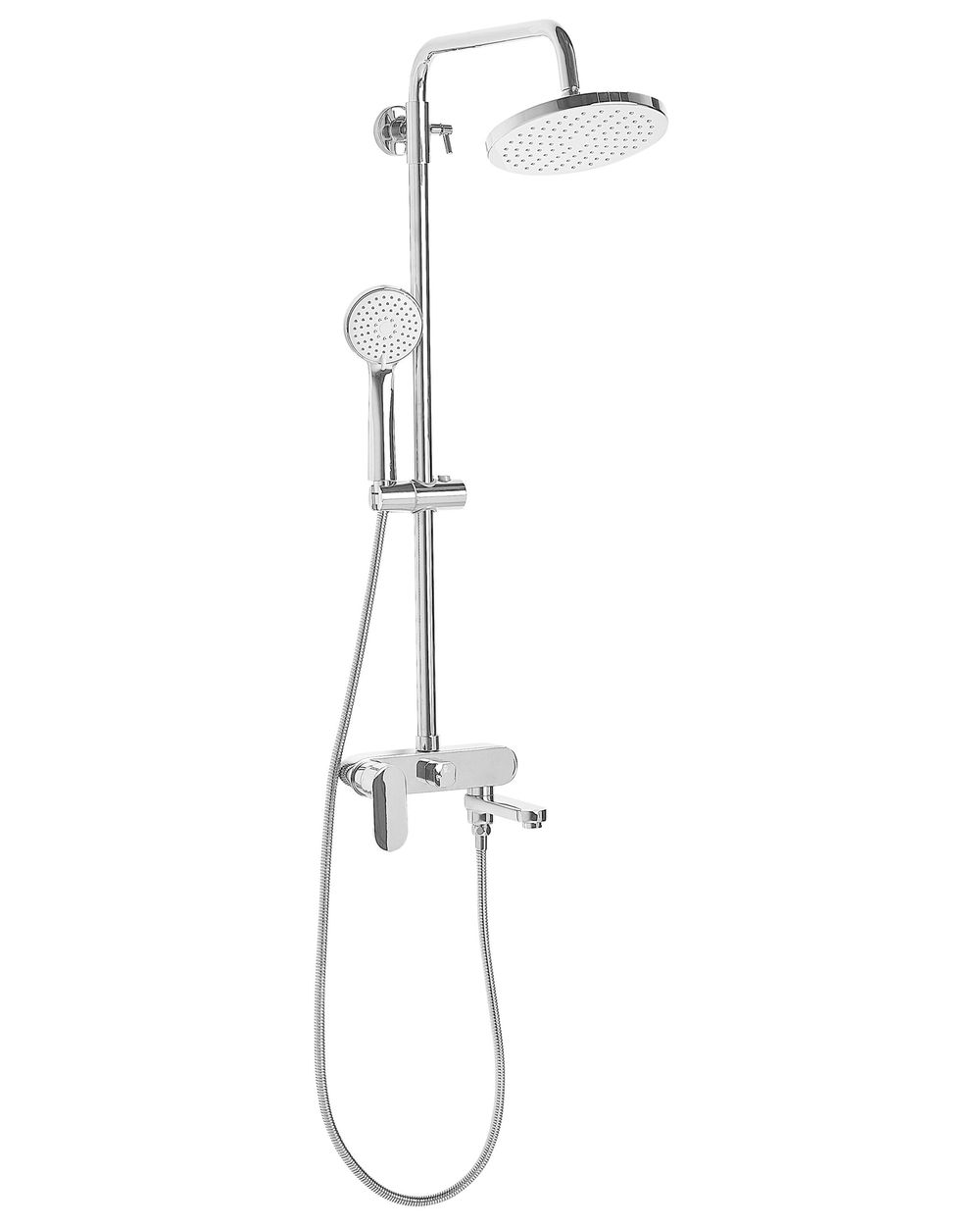 Duschsystem mit Mischbatterie und Regenbrause GURARA Silber