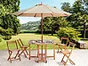 Garden Dining Set 4 Seater FRASSINE with Parasol (12 Options) Acacia Wood Natural