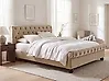 Bed Velvet AVALLON 180 x 200 cm (EU Super King) Beige