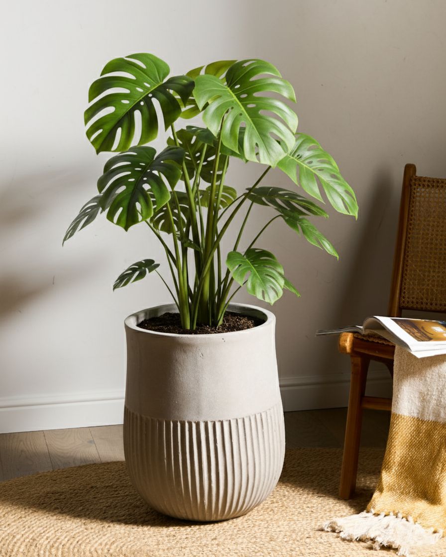 Plant Pot PYLAROS 36 cm Grey