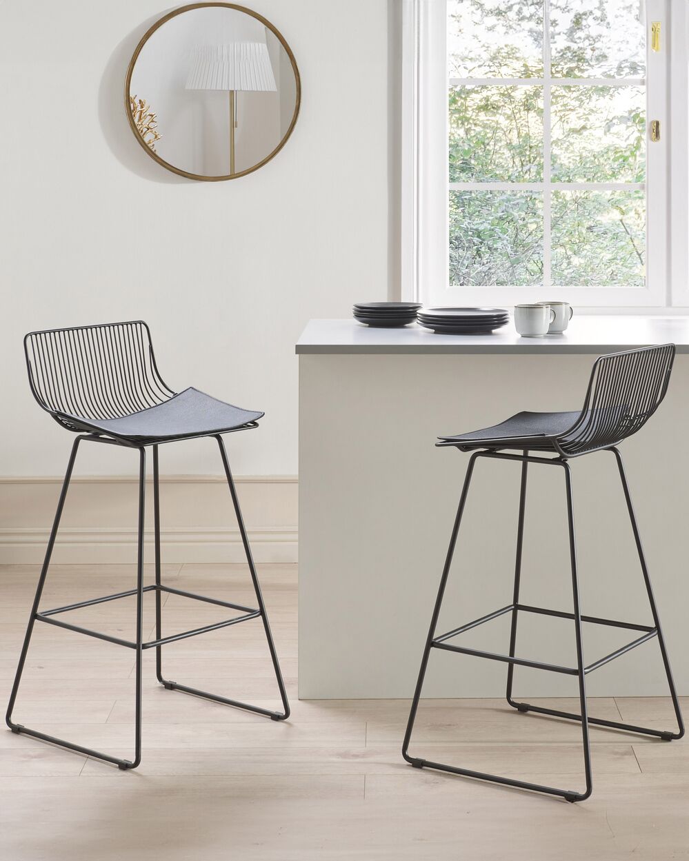 Set of 2 metal bar stools new arrivals