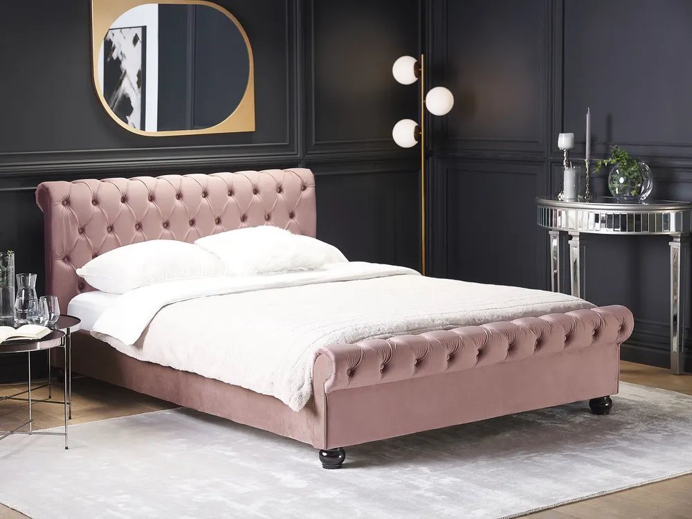 Waterbed Velvet AVALLON 160 x 200 cm (EU King Size) Pink