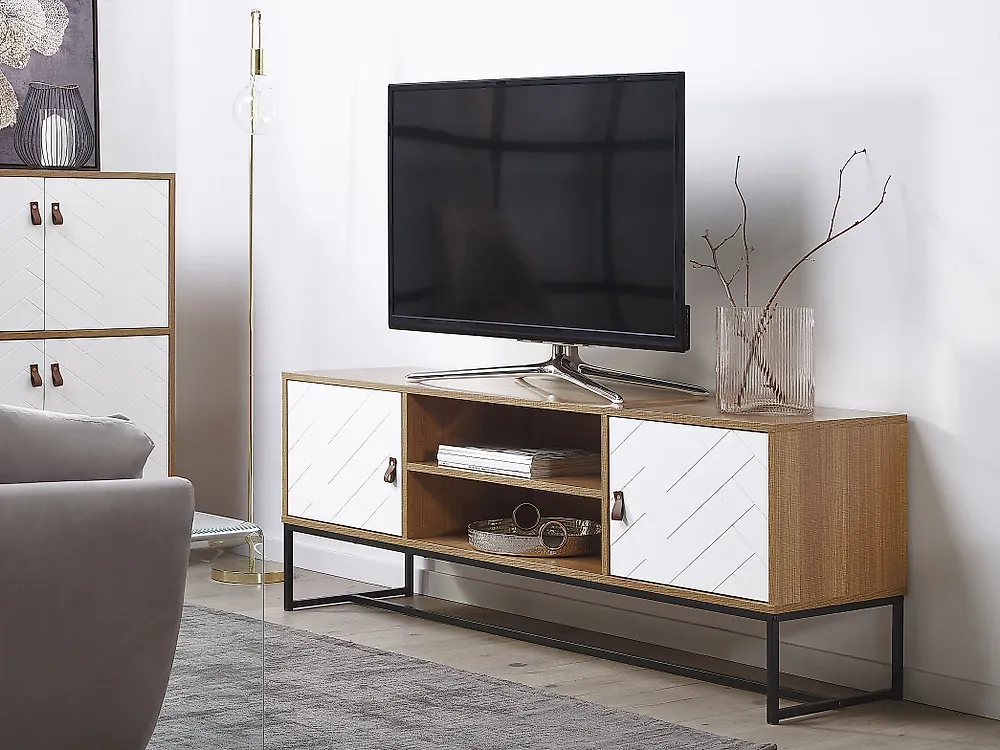 TV Stand NUEVA Light Brown/ White_1178025