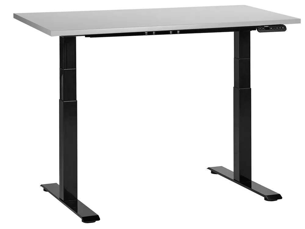 Biurko regulowane elektrycznie DESTINES 120 cm 72 cm Szary/ czarny