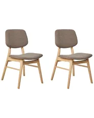 Set di 2 sedie da pranzo ELAINE Bouclé Marrone chiaro/Tortora_952283