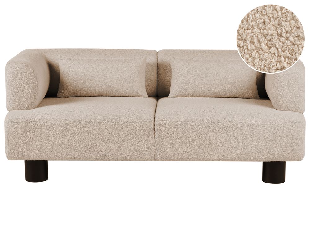 Sofá 2 plazas MOVIK Bouclé Beige