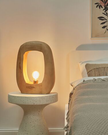 Mango Wood Table Lamp Light AJAY