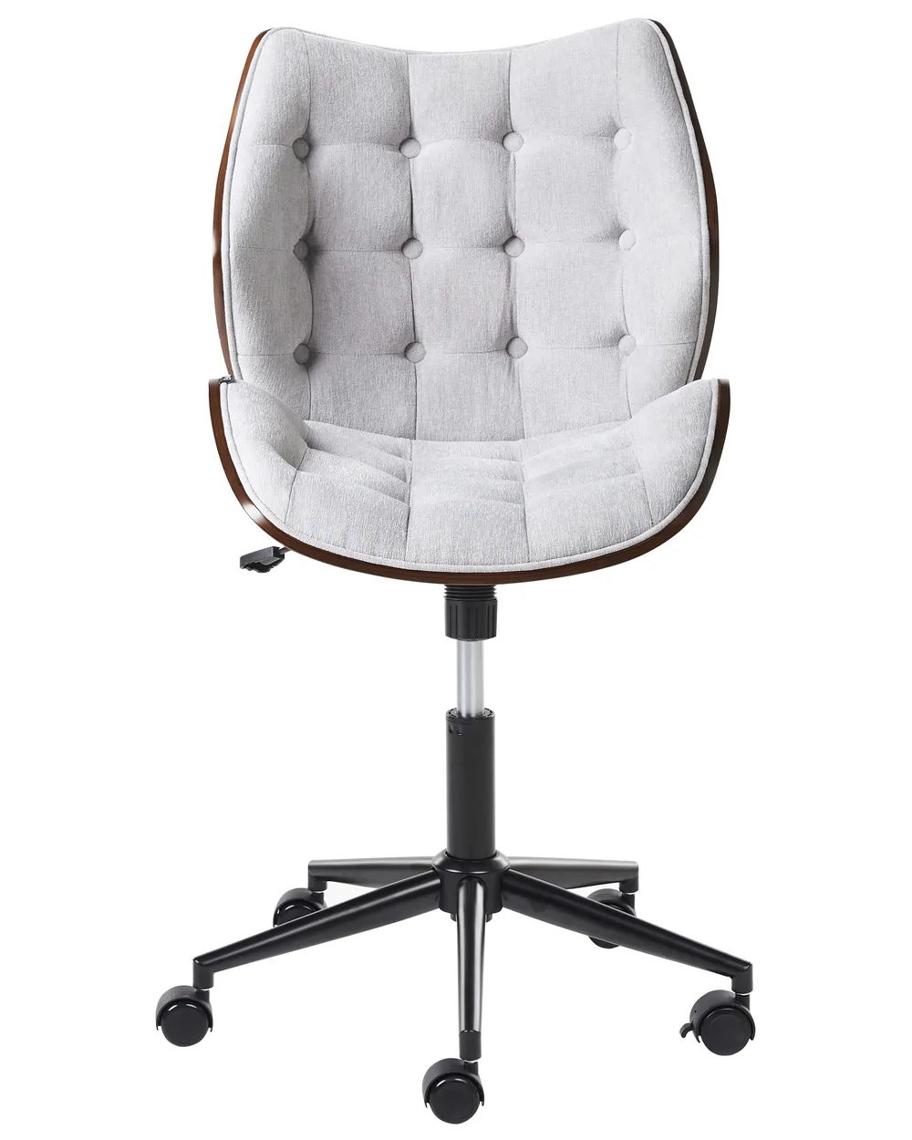 Desk Chair LOMPOC Faux Linen Grey