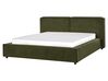 Boucle EU King Size Bed Green LINARDS_930540