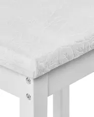 Toeletta con specchio e sgabello LUMIERE Bianco_827339