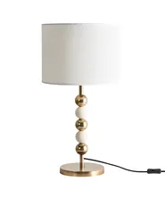 Lampada da tavolo LOKY Metallo Ottone/Beige_1024661