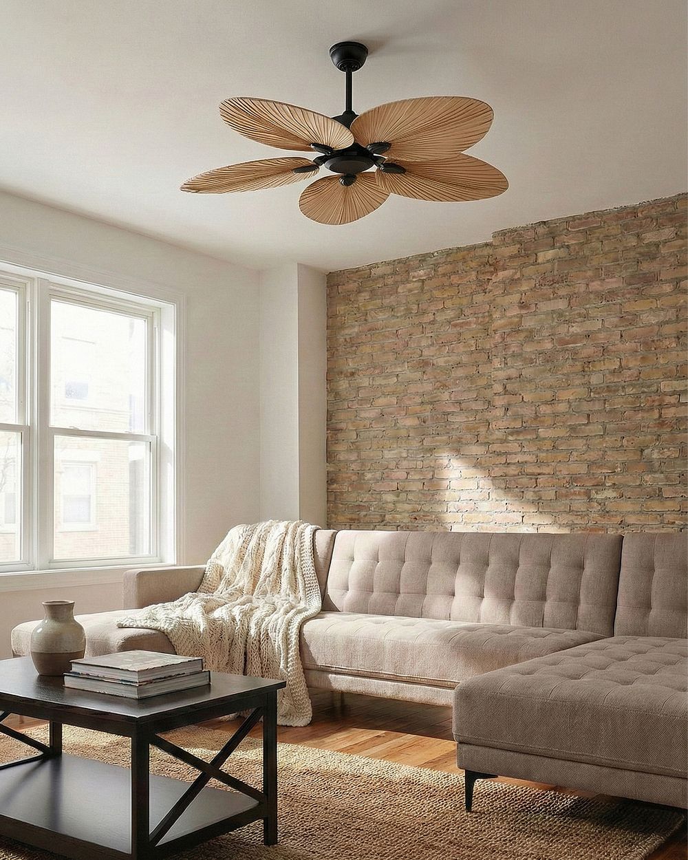 Ceiling Fan MAMMOTH with Remote Natural