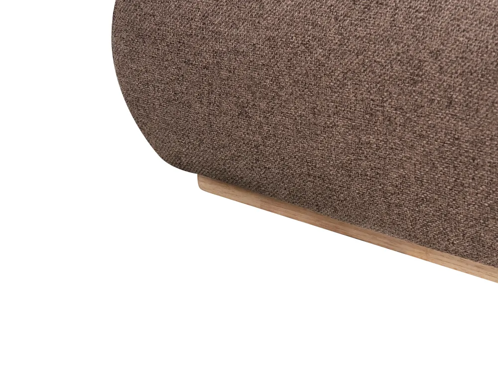 Ottoman Bed CAMPAGNE Fabric Dark Brown 180 x 200 cm (EU Super King)_972189