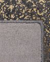Teppich dunkelgrau-gold 80 x 150 cm abstraktes Muster Kurzflor ESEL_762527