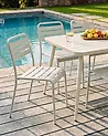 Set of 2 Garden Chairs LEFKADA Metal Light Beige
