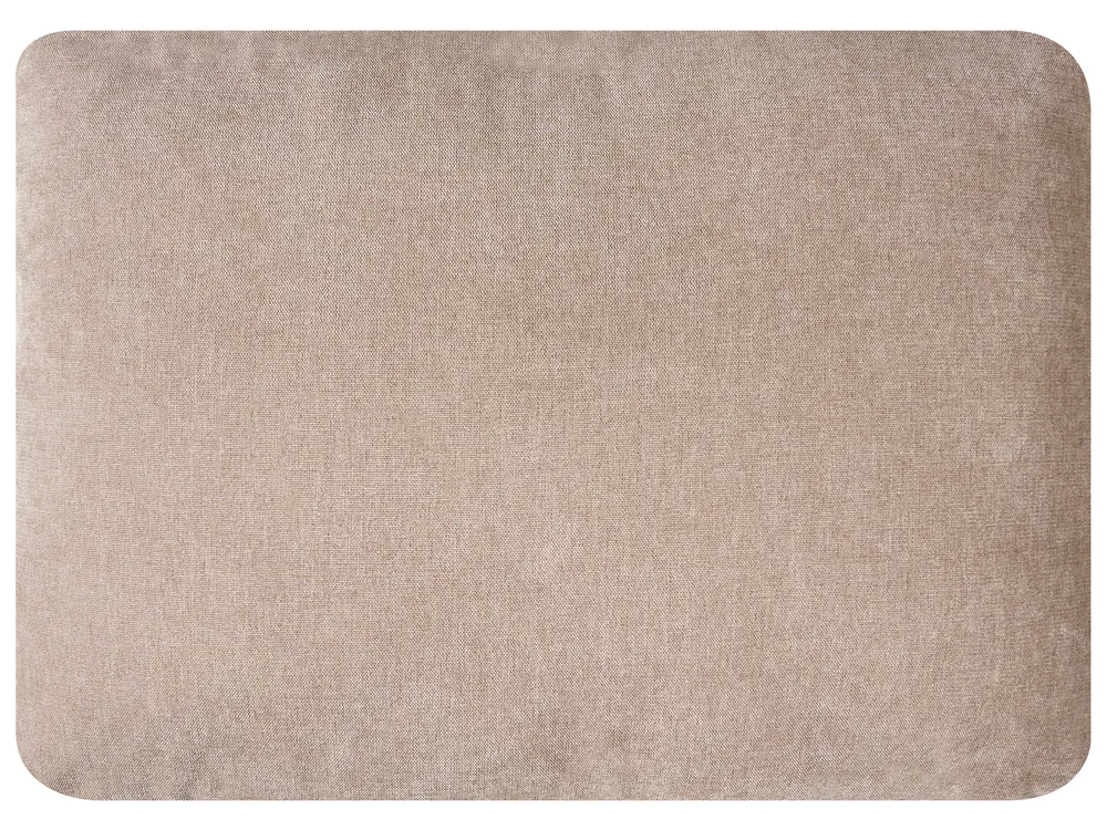 Corner Sofa Bed 3 Seater NUBORG Chenille Light Brown Left Hand_1017638