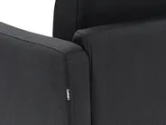 Corner Sofa 2 Seater BREDA Fabric Black Right Hand_946108