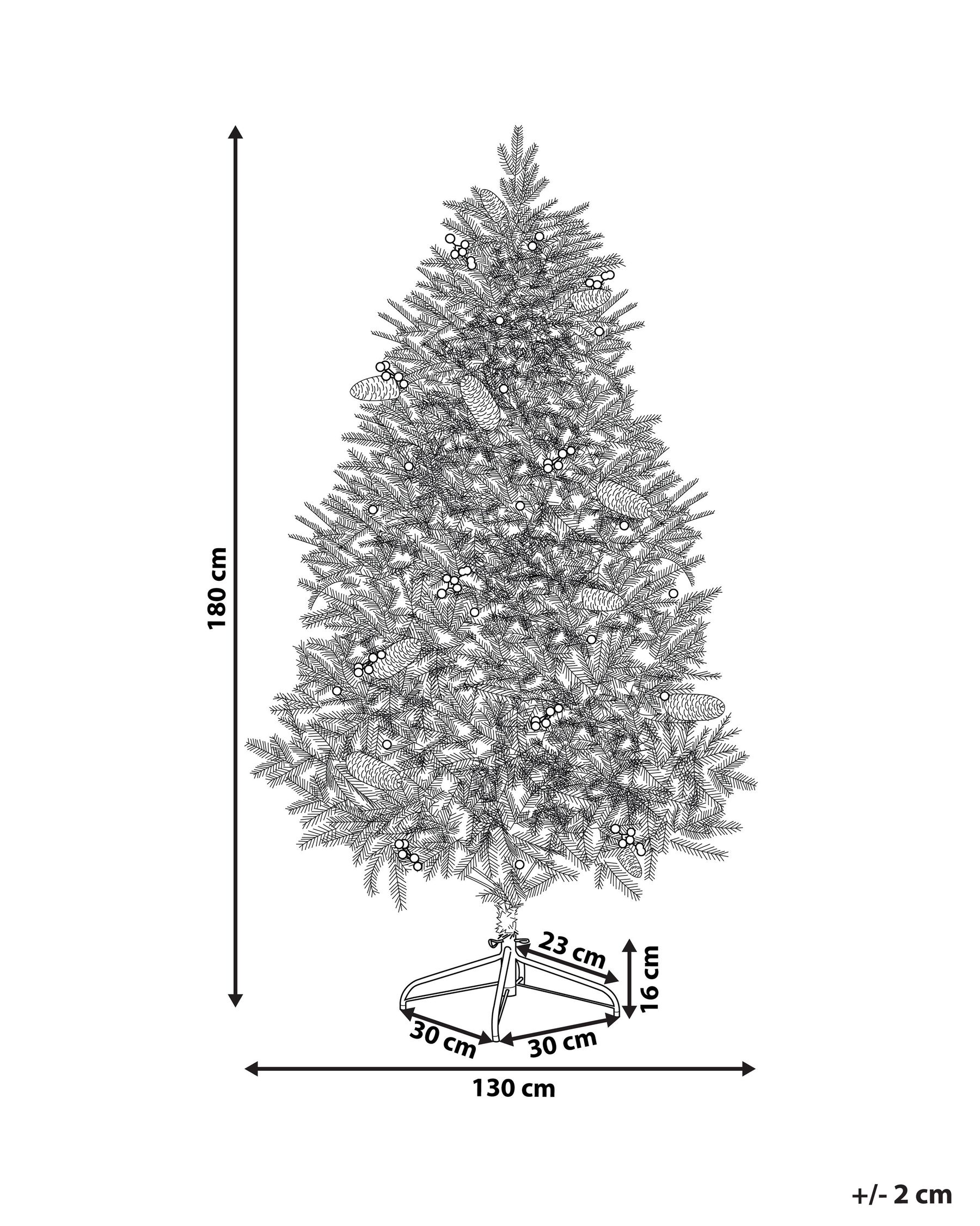 Sztuczna choinka świąteczna LED JACINTO 180 cm Ciemnozielony_783544