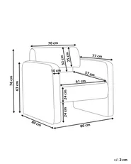 Armchair HALLSBERG Boucle Off-White_939058