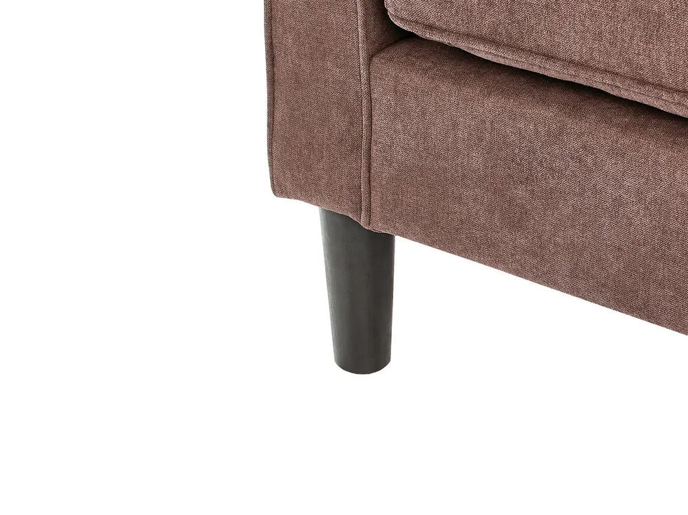 Sofa 3 Seater AVESTA with Ottoman Fabric Brown_1082562