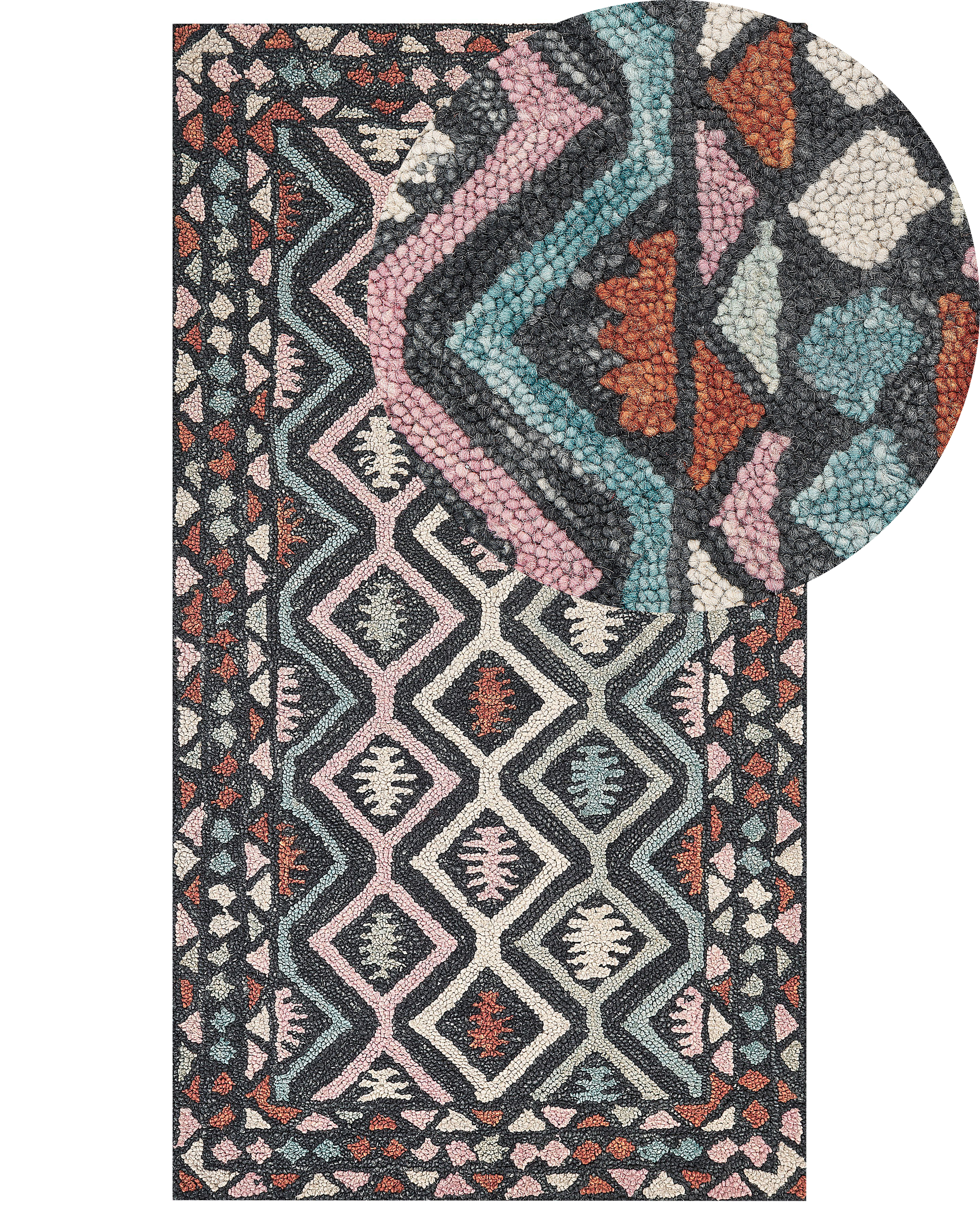 Tappeto lana multicolore 80 x 150 cm HAYMANA_836642