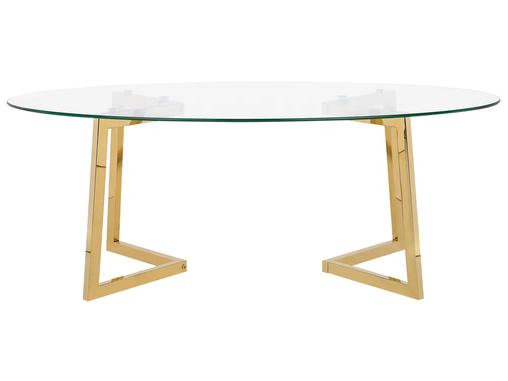 Coffee Table FRESNO Glass Gold_733043