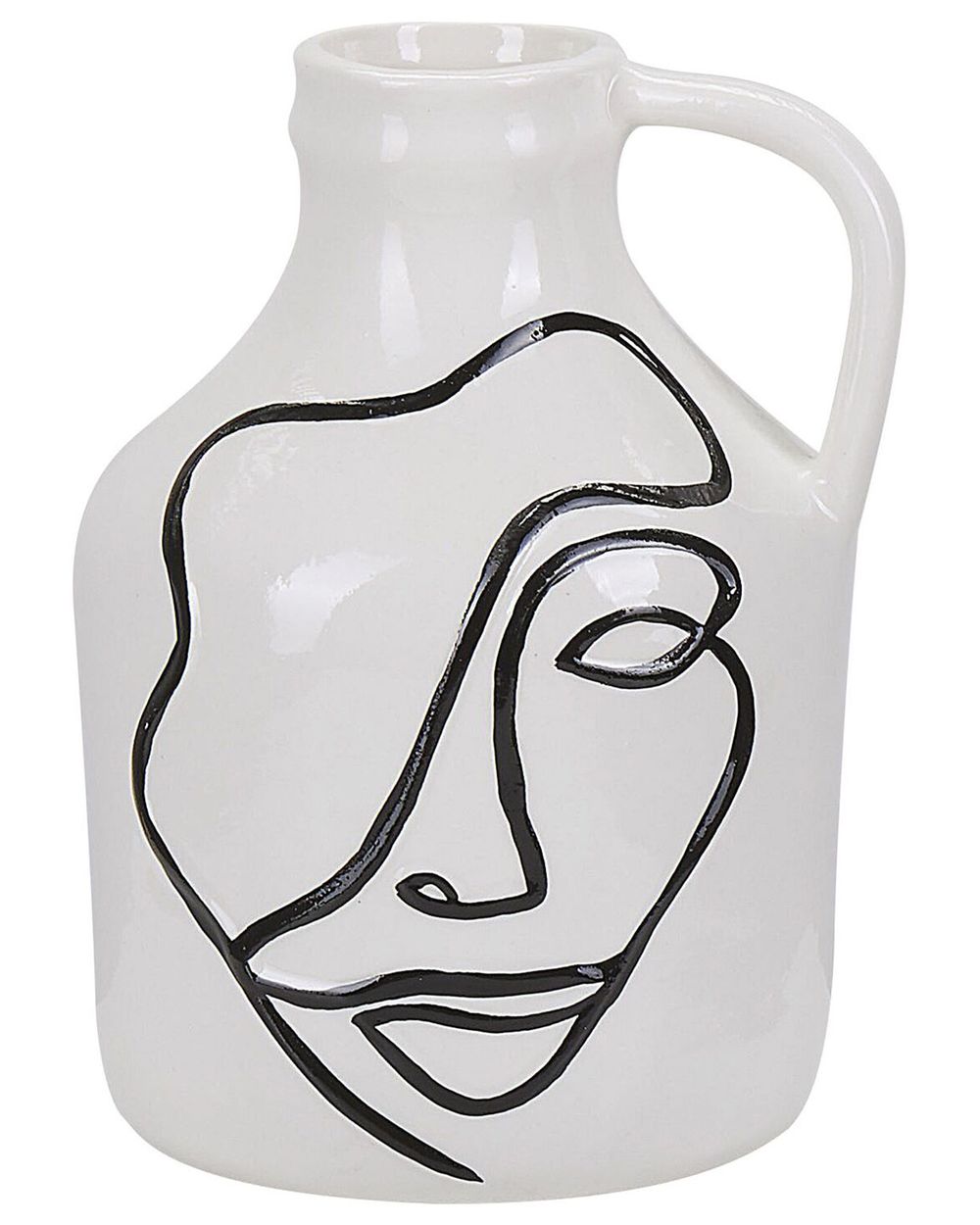 Vaso da fiori AGRINION 19 cm Gres porcellanato Bianco